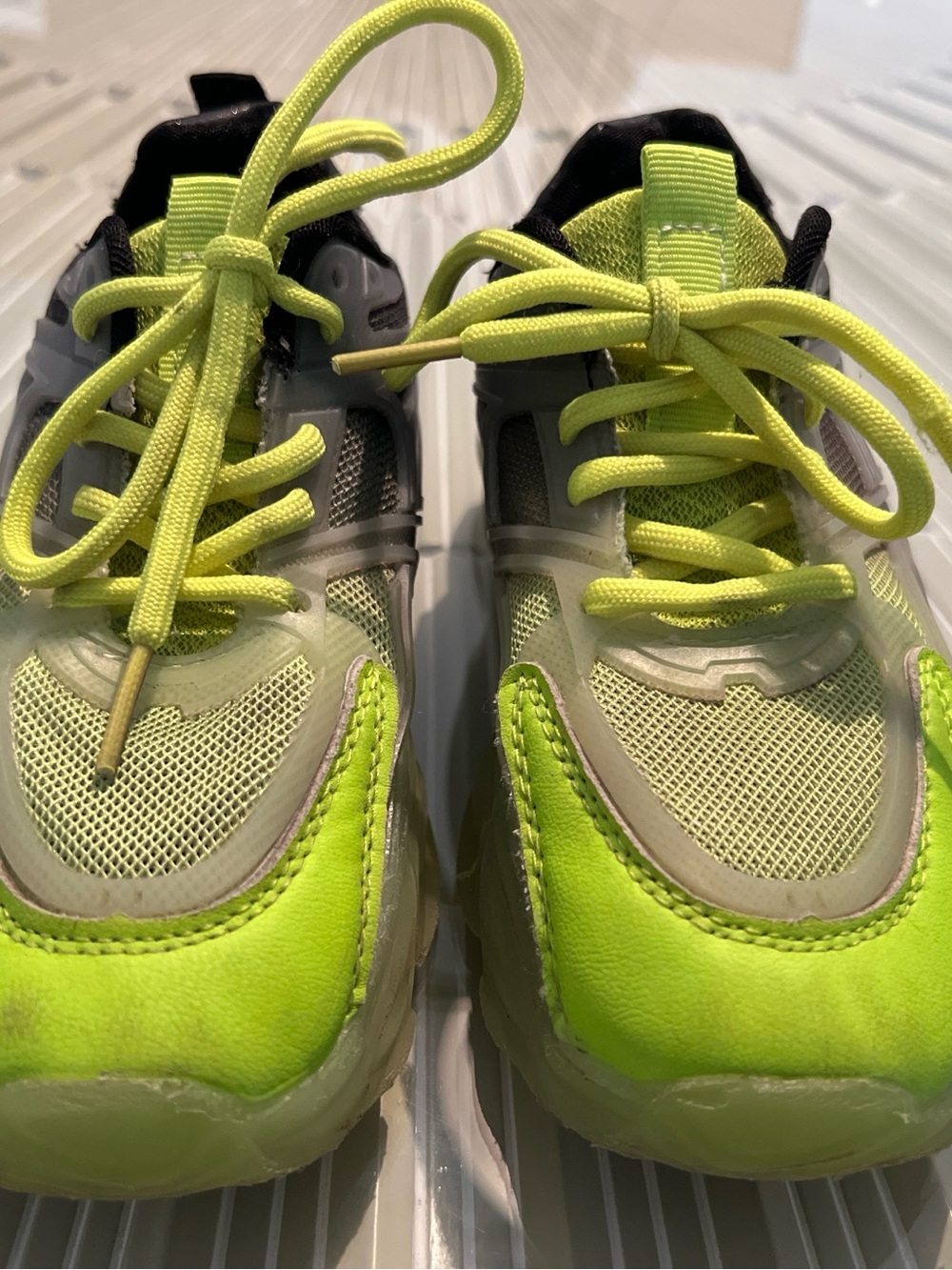 Kids Neon Green Athletic Sneakers - Unbranded